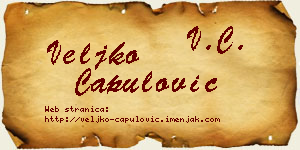Veljko Capulović vizit kartica